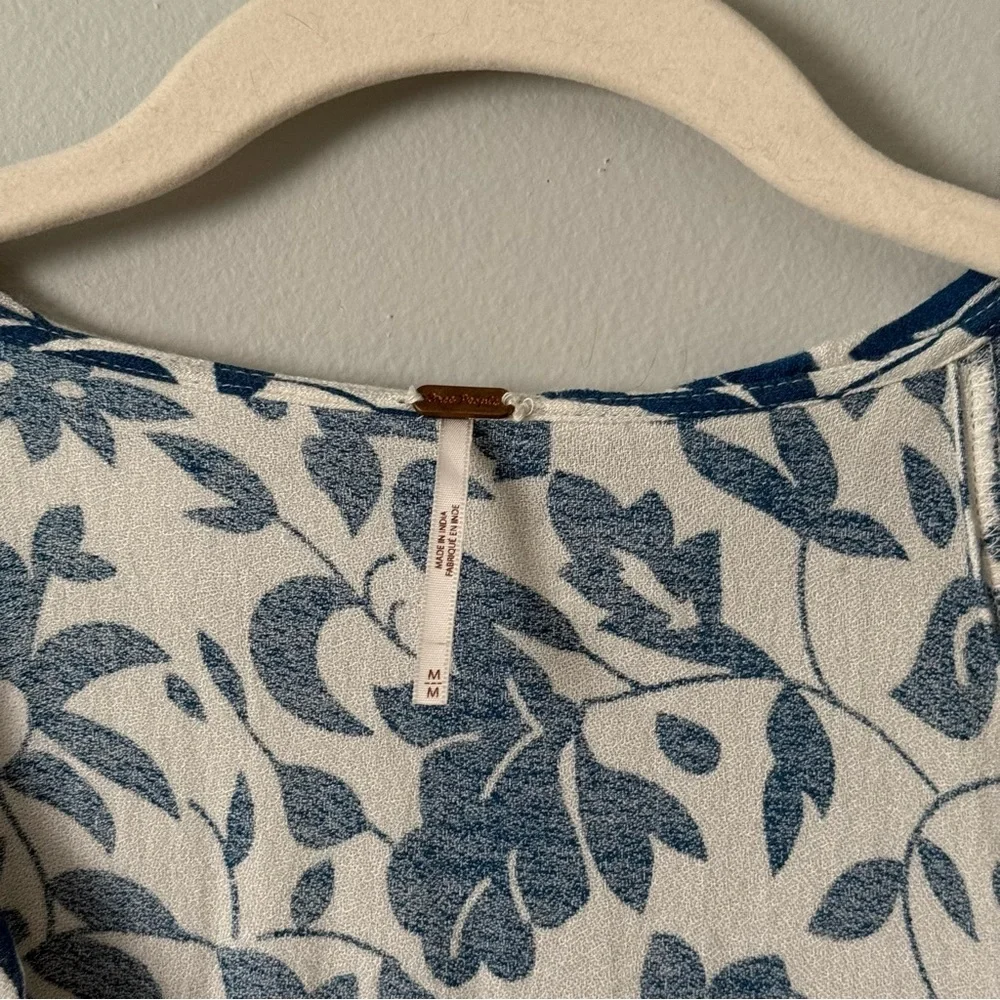 Free People Rebecca Floral Print Ruffled Dress